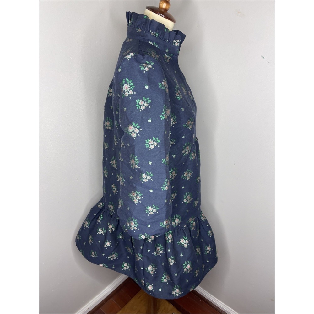 Tuckernuck Navy Floral Mini Dress with Puff Sleeves - Picture 4 of 8
